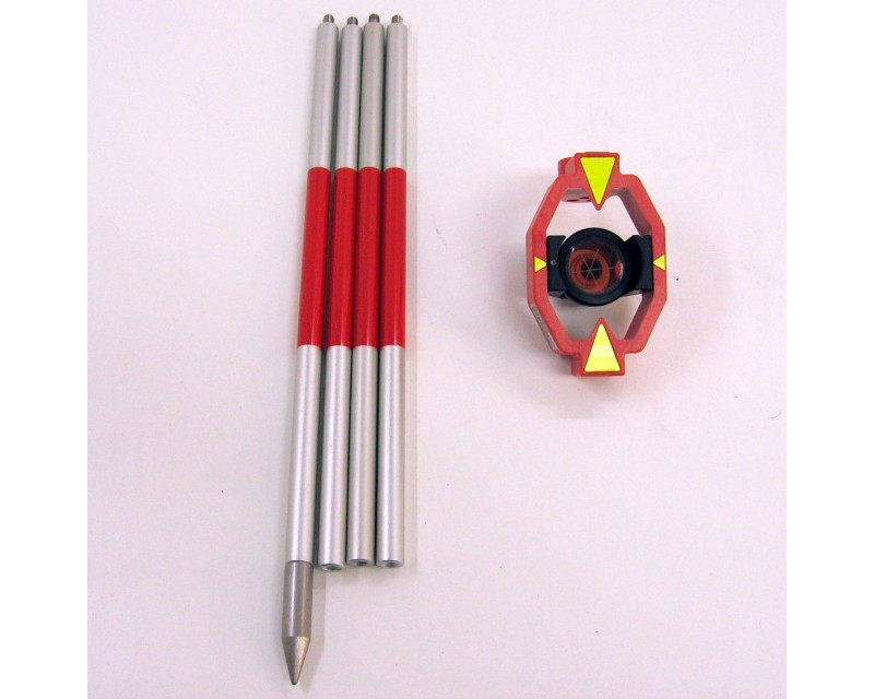 ORIGINAL LEICA GMP111 Mini prism with original aluminum pole (Pre-Owned)